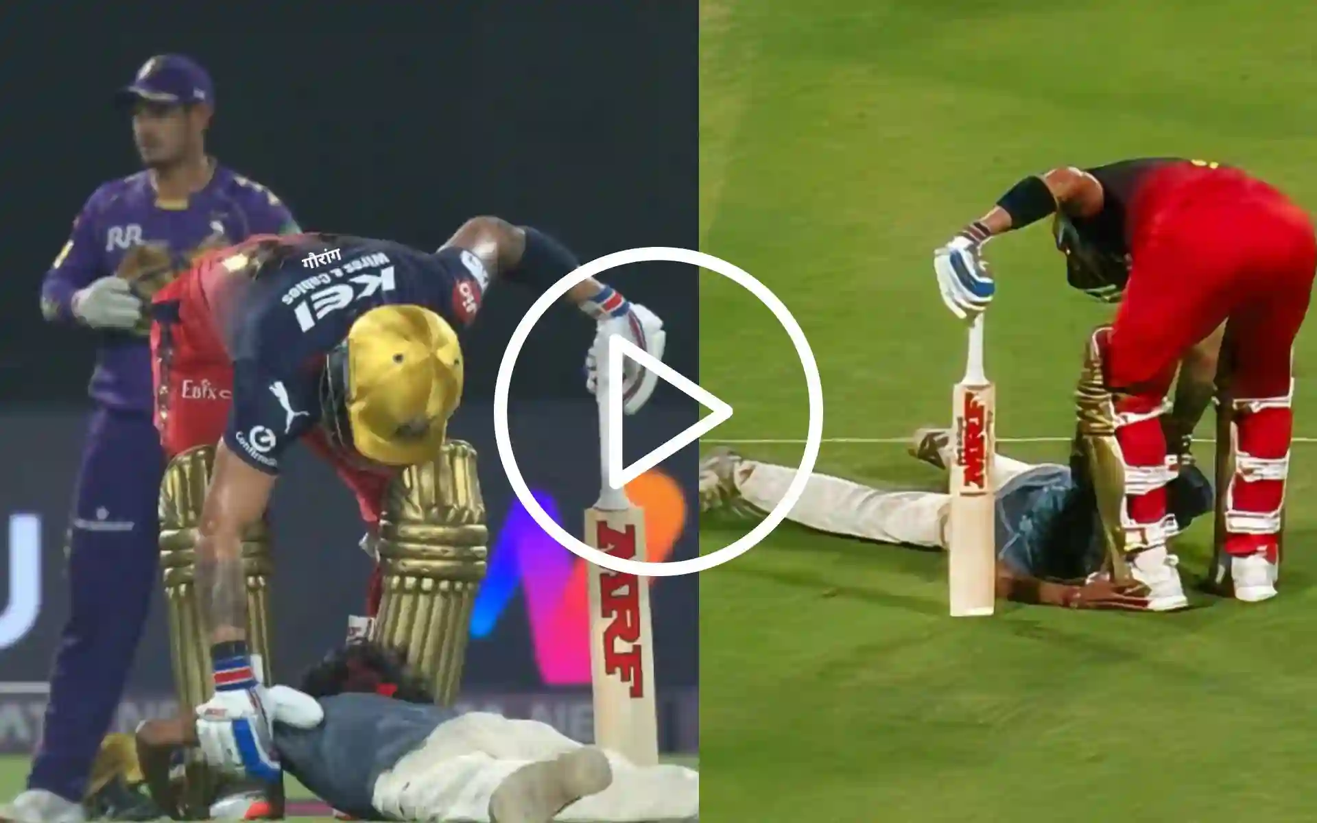 [Watch] Fan Pays Homage To Virat Kohli By Touching Feet After Crazy Pitch Invasion At Eden